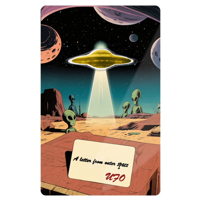 In Stock! 2026 Liberia UFO A Letter From Outer Space Shaped 1/1000 oz Gold Coin in Card