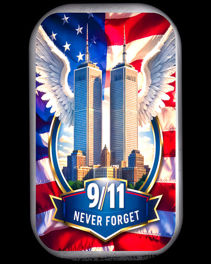 In Stock! 9/11 Never Forget Colorized 1 oz Silver Bar in Card