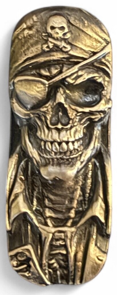 In Stock! 2025 Pirate Totem Antiqued 3 oz Silver Bar by Locker Mint