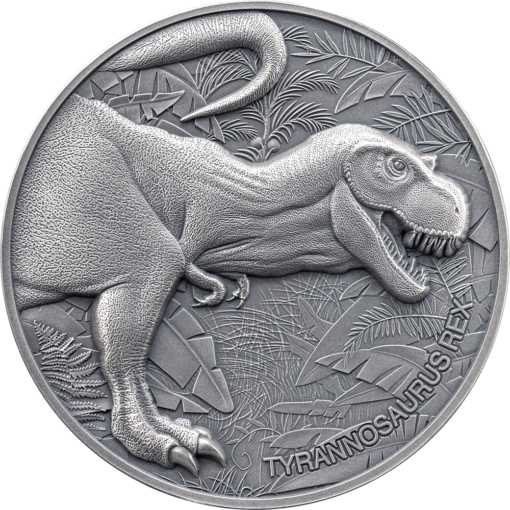 2024 Cameroon Lost World Tyrannosaurus Rex 2 oz Silver Coin (4/08)