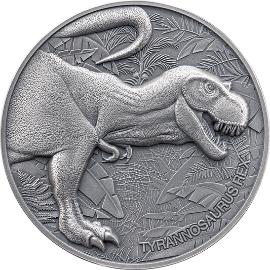 2024 Cameroon Lost World Tyrannosaurus Rex 2 oz Silver Coin (4/08)