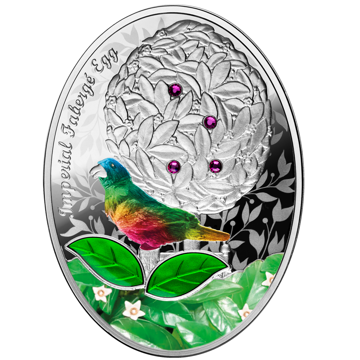 2024 Niue Laurel Tree Fabergé Egg 56.56g Silver Coin (04/08)