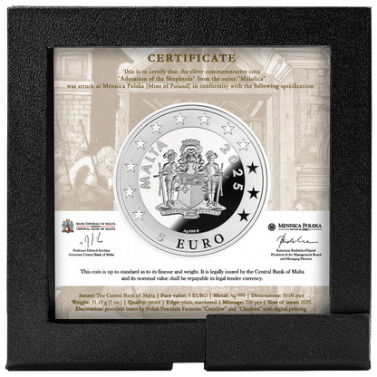 2025 Malta Maiolica - Adoration of the Shepherds 1 oz Silver Coin