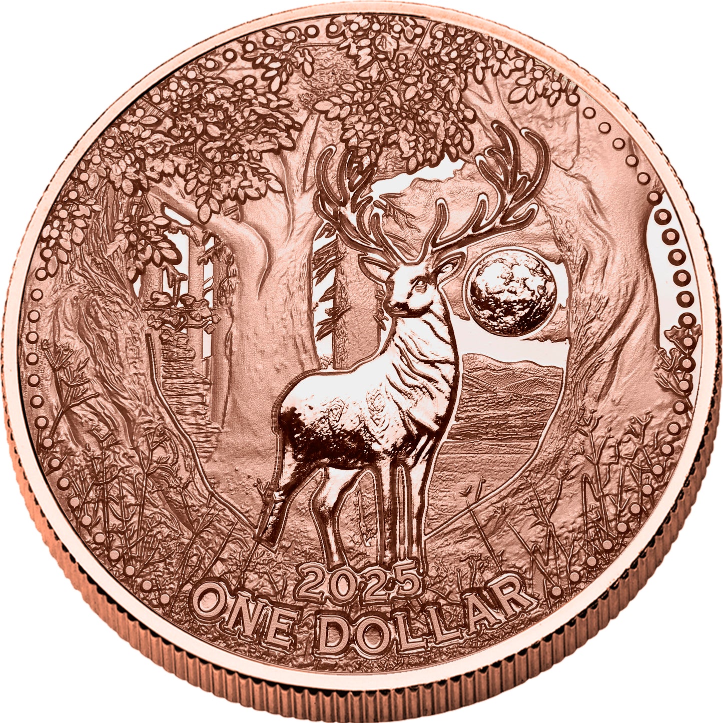 2025 Mesa Grande White Deer 5 oz Copper Coin: Capsule with COA