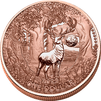 2025 Mesa Grande White Deer 5 oz Copper Coin: Capsule with COA