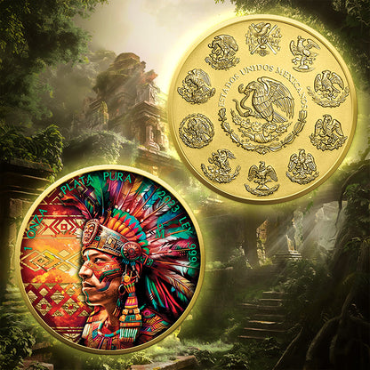 In Stock! 2024 Mexico Libertad Aztec Empire Man Edition 1 oz Silver Coin