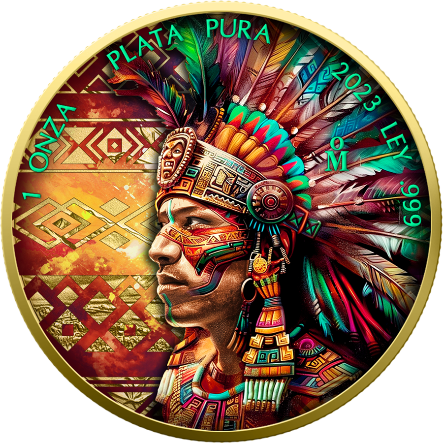 In Stock! 2024 Mexico Libertad Aztec Empire Man Edition 1 oz Silver Coin