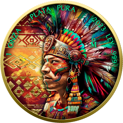In Stock! 2024 Mexico Libertad Aztec Empire Man Edition 1 oz Silver Coin