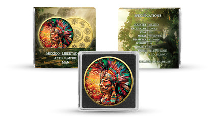 In Stock! 2024 Mexico Libertad Aztec Empire Man Edition 1 oz Silver Coin