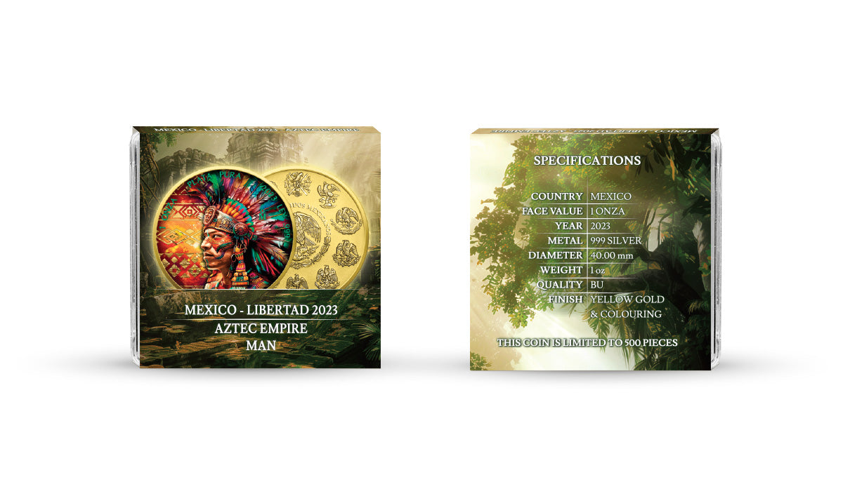 In Stock! 2024 Mexico Libertad Aztec Empire Man Edition 1 oz Silver Coin