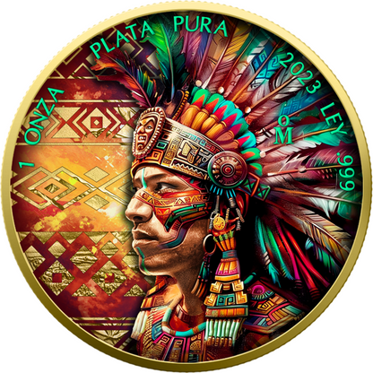 In Stock! 2024 Mexico Libertad Aztec Empire Man Edition 1 oz Silver Coin