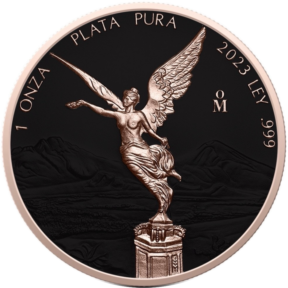 In Stock! 2023 Mexico Libertad Rose Gold Halo Edition 1 oz Silver Coin (5/1)