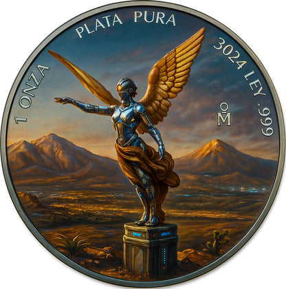 In Stock! 2024 Mexico Libertad 3024 The Future Edition 1 oz Silver Coin (07/17)