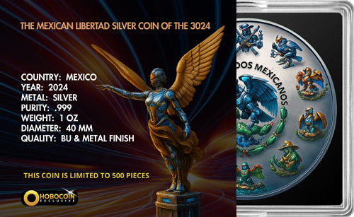 In Stock! 2024 Mexico Libertad 3024 The Future Edition 1 oz Silver Coin (07/17)