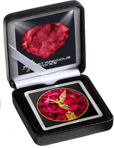 In Stock! 2024 Mexico Libertad The 4 Rarest Precious Stones Red Beryl Edition 1 oz Silver Coin