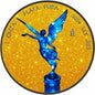 In Stock! 2024 Mexico Libertad Blue Electric Holo Golden Diamond Dust Edition 1 oz Silver Coin (05/16)