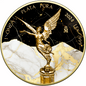 In Stock! 2024 Mexico Libertad Black & White Golden Marble Edition 1 oz Silver Coin (03/28)