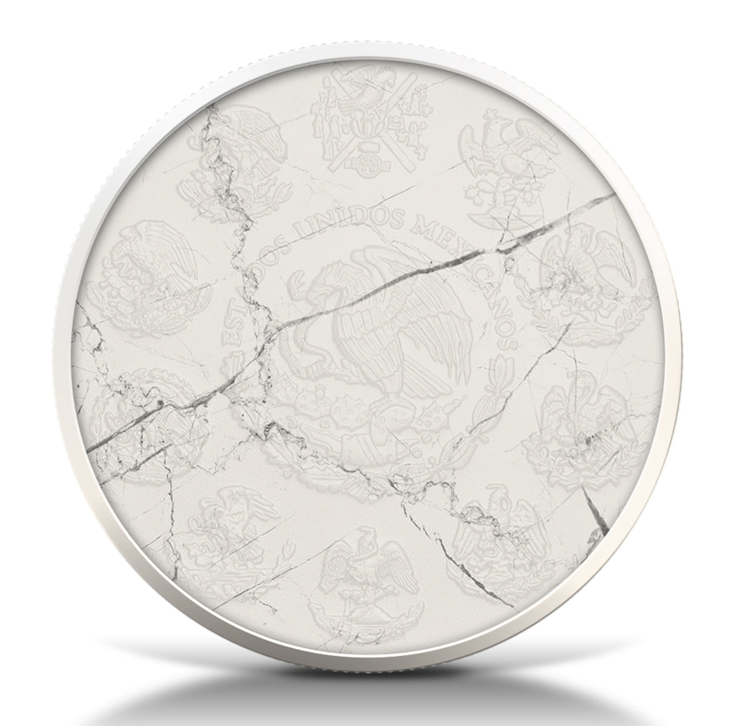 In Stock! 2024 Mexico Libertad White Marble Edition 1 oz Silver Coin