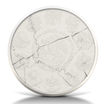 In Stock! 2024 Mexico Libertad White Marble Edition 1 oz Silver Coin