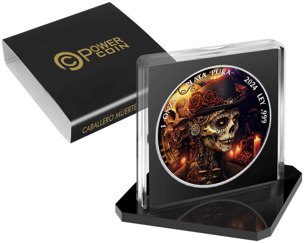 In Stock! 2024 Mexico Caballero de la Muerte Steampunk Edition 1 oz Silver Coin