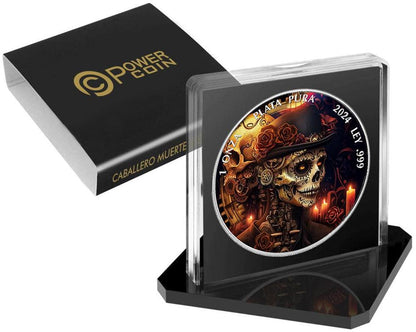 In Stock! 2024 Mexico Caballero de la Muerte Steampunk Edition 1 oz Silver Coin