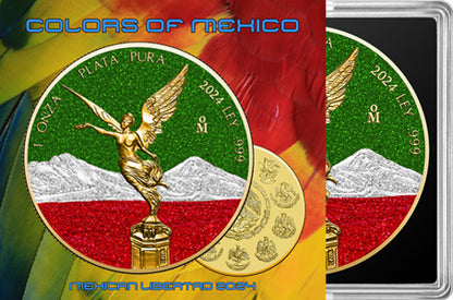 2024 Mexico Libertad Colors of Mexico Edition 1 oz Silver Coin (02/07)