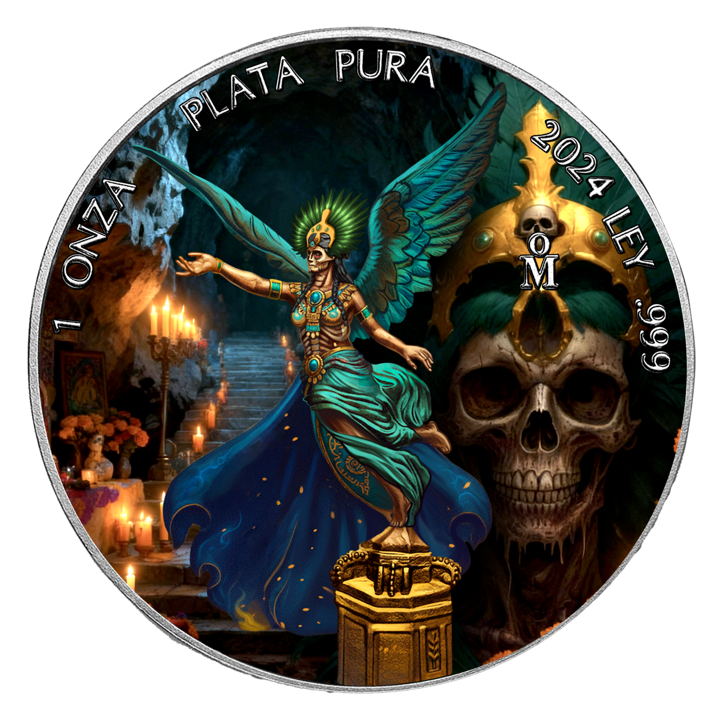 In Stock! 2024 Mexico Libertad Dia De Muertos Edition 1 oz Silver Coin (10/14)