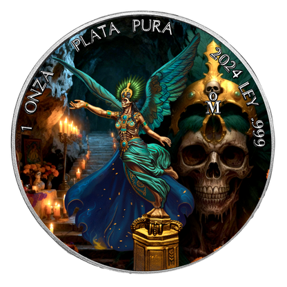 In Stock! 2024 Mexico Libertad Dia De Muertos Edition 1 oz Silver Coin (10/14)