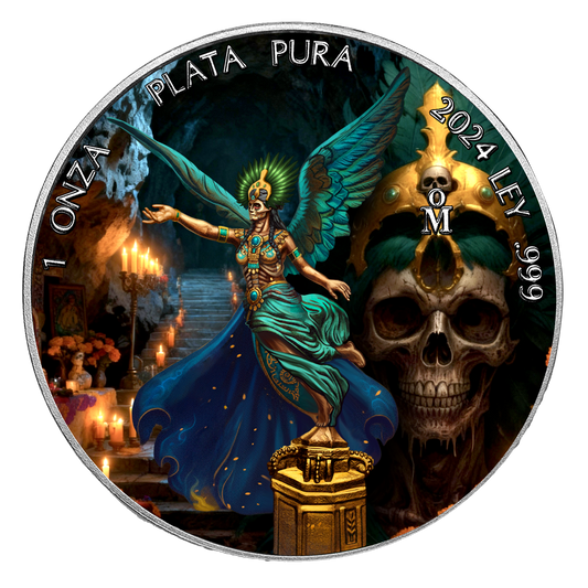 In Stock! 2024 Mexico Libertad Dia De Muertos Edition 1 oz Silver Coin (10/14)
