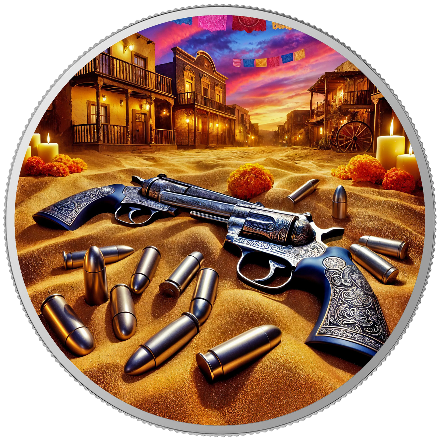 In Stock! 2024 Mexico Libertad Dia De Los Muertos Sheriff Edition 1 oz Silver Coin (03/21)