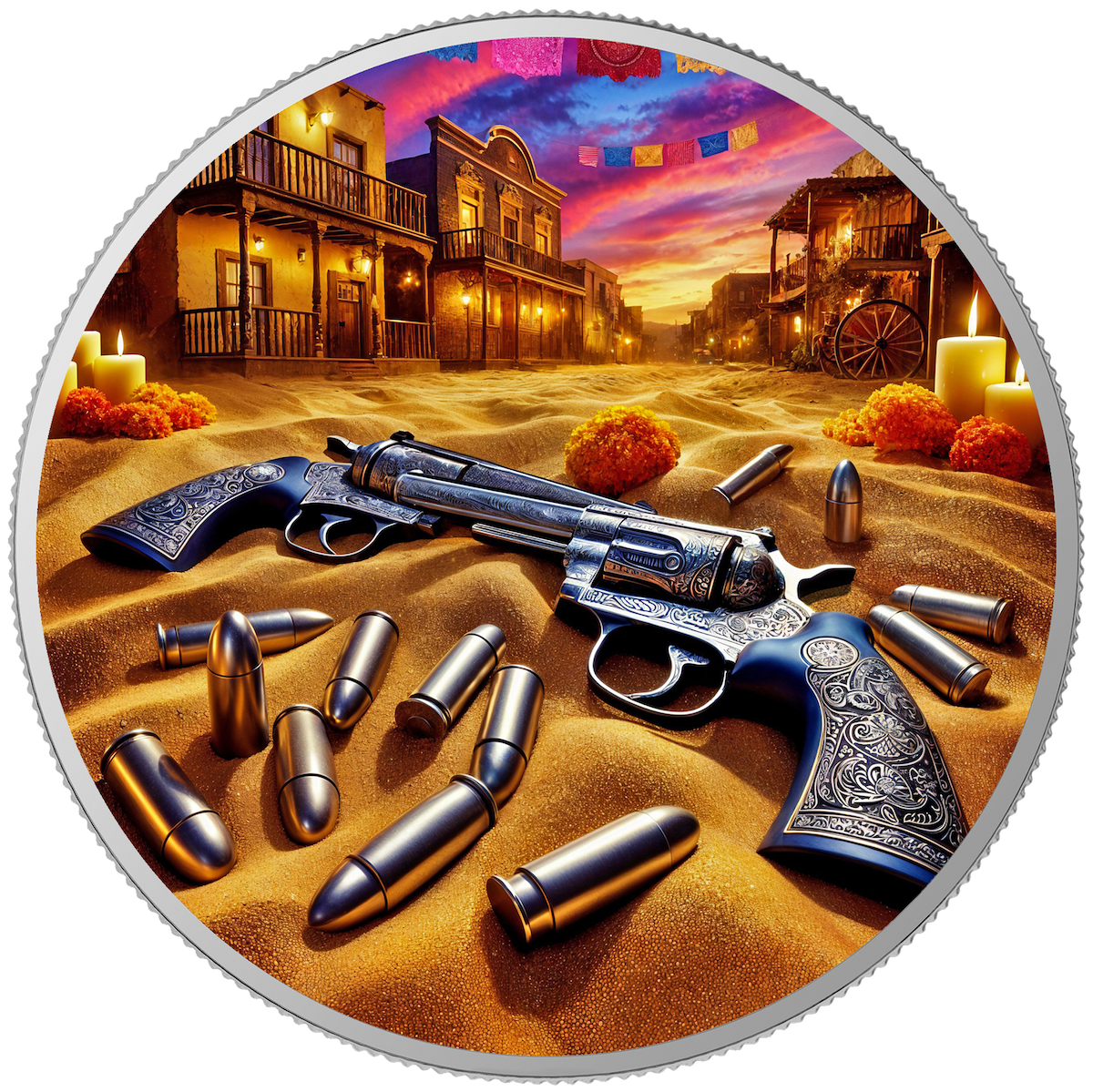 In Stock! 2024 Mexico Libertad Dia De Los Muertos Sheriff Edition 1 oz Silver Coin (03/21)