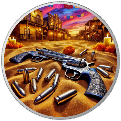 In Stock! 2024 Mexico Libertad Dia De Los Muertos Sheriff Edition 1 oz Silver Coin (03/21)