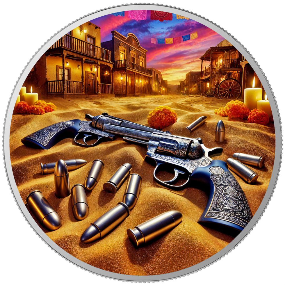In Stock! 2024 Mexico Libertad Dia De Los Muertos Sheriff Edition 1 oz Silver Coin (03/21)