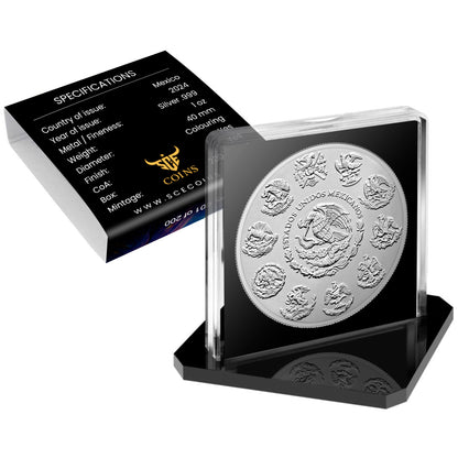 In Stock! 2024 Mexico Libertad Dia de los Muertos Thorns Edition 1 oz Silver Coin (09/05)