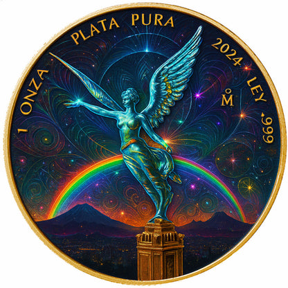 In Stock! 2024 Mexico Libertad Holo Cosmic Edition 1 oz Silver Coin (08/29)