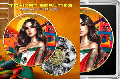 In Stock! 2024 Mexico Libertad Mexican Beauties Edition 1 oz Silver Coin (09/18)