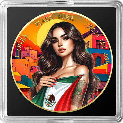 In Stock! 2024 Mexico Libertad Mexican Beauties Edition 1 oz Silver Coin (09/18)
