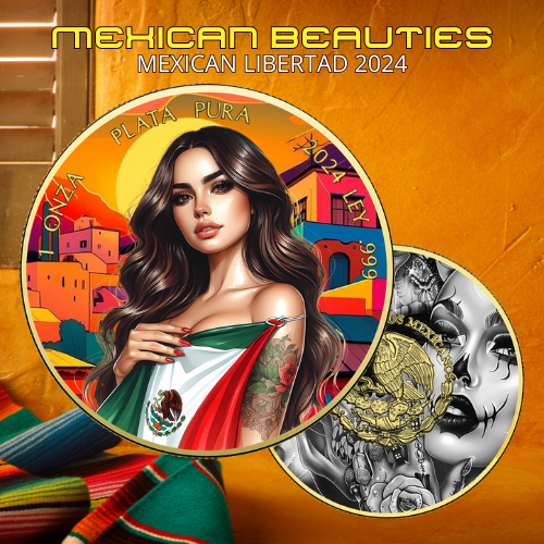 In Stock! 2024 Mexico Libertad Mexican Beauties Edition 1 oz Silver Coin (09/18)