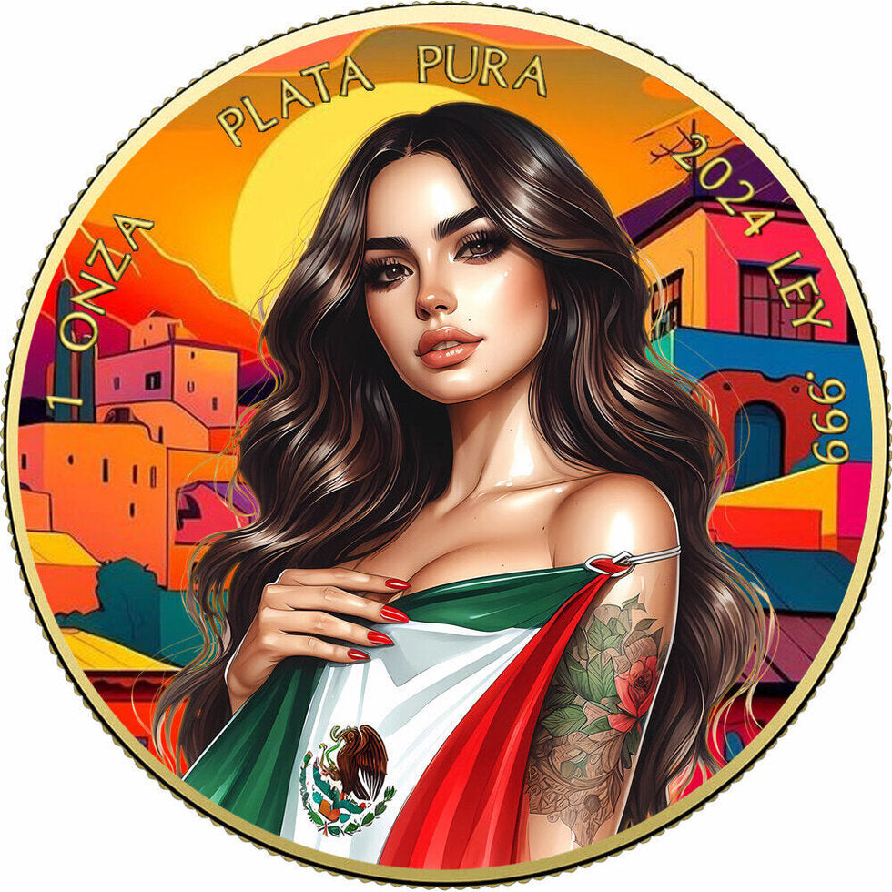 In Stock! 2024 Mexico Libertad Mexican Beauties Edition 1 oz Silver Coin (09/18)