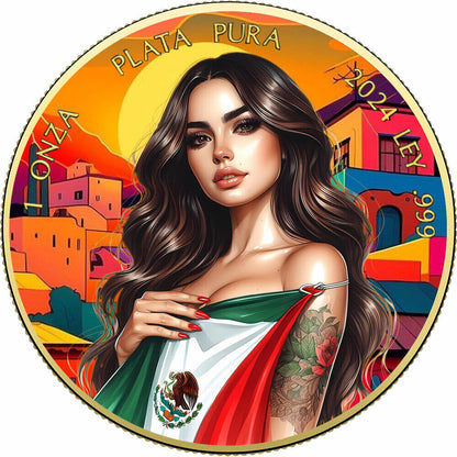 In Stock! 2024 Mexico Libertad Mexican Beauties Edition 1 oz Silver Coin (09/18)