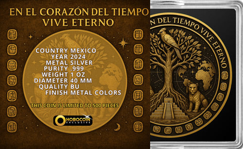 In Stock! 2024 Mexico Libertad Mayan Culture Renacier Del Tiempo Edition 1 oz Silver Coin (07/23)