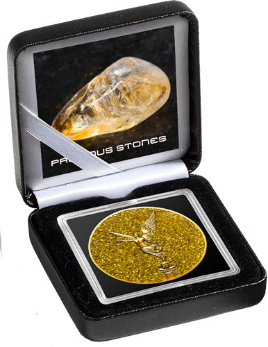 In Stock! 2024 Mexico Libertad Precious Gemstones Citrine Edition 1 oz Silver Coin (04/08)
