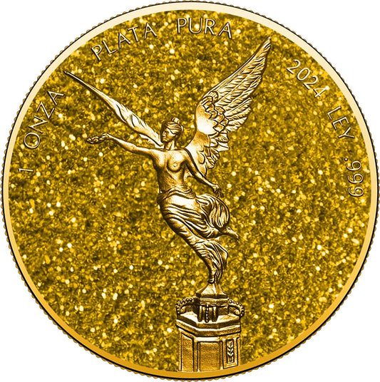 In Stock! 2024 Mexico Libertad Precious Gemstones Citrine Edition 1 oz Silver Coin (04/08)