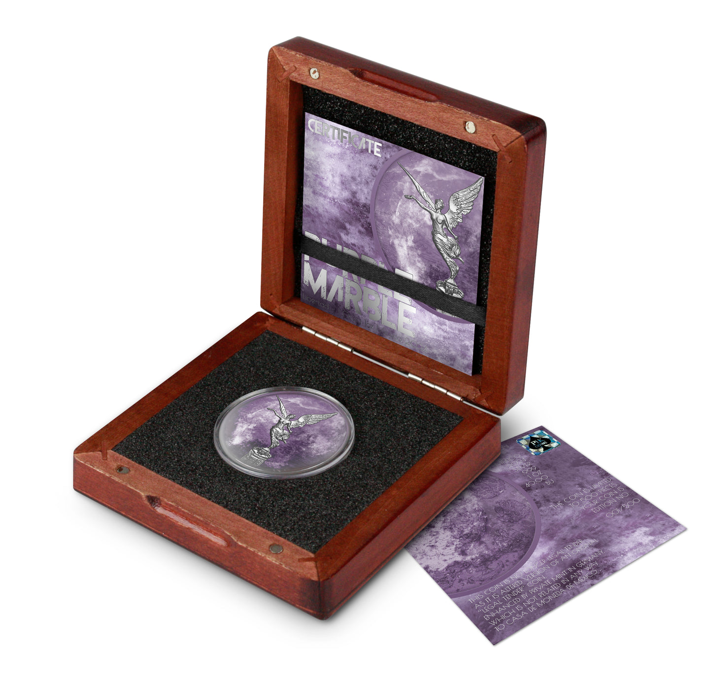 In Stock! 2024 Mexico Libertad Purple Marble Edition 1 oz Silver Coin