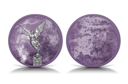 In Stock! 2024 Mexico Libertad Purple Marble Edition 1 oz Silver Coin