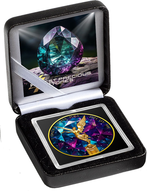 2024 Mexico Libertad The 4 Rarest Precious Stones Alexandrite Edition 1 oz Silver Coin