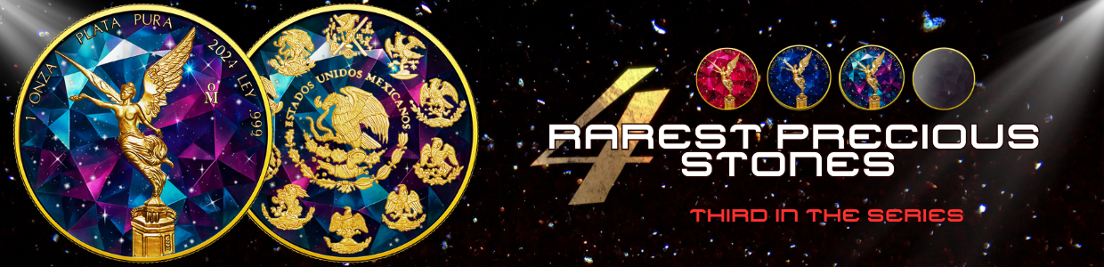 2024 Mexico Libertad The 4 Rarest Precious Stones Alexandrite Edition 1 oz Silver Coin