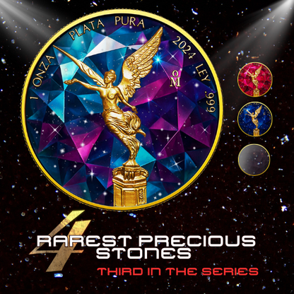 2024 Mexico Libertad The 4 Rarest Precious Stones Alexandrite Edition 1 oz Silver Coin