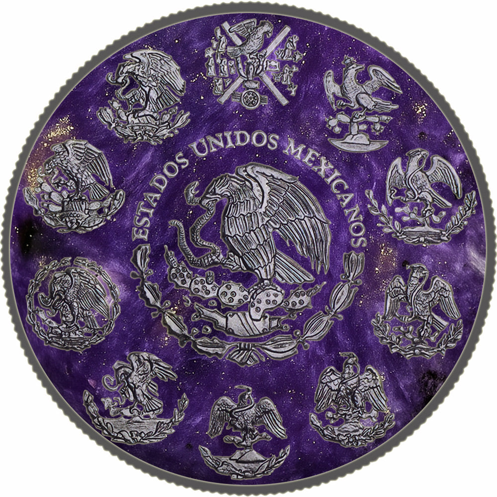 2024 Mexico Libertad Precious Gemstones Starry Charoite Edition 1 oz Silver Coin (09/04)