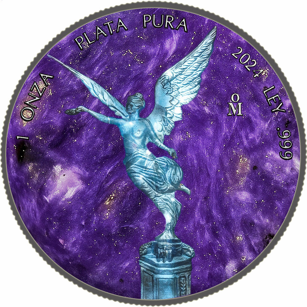 2024 Mexico Libertad Precious Gemstones Starry Charoite Edition 1 oz Silver Coin (09/04)